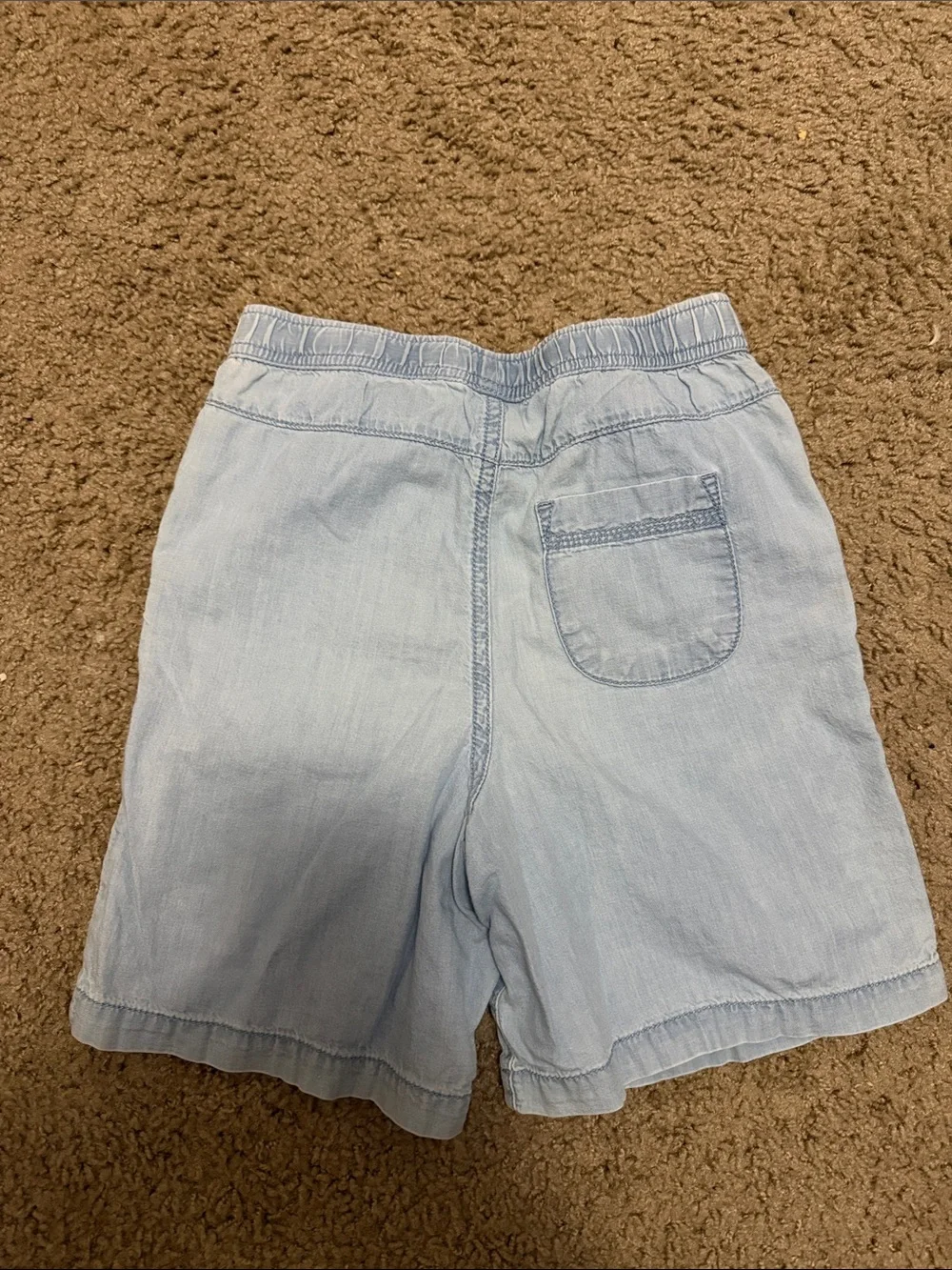 Light Blue Drawstring Waist Shorts